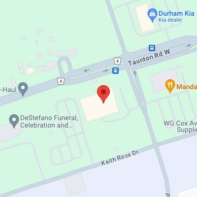 Google map image of 1320 Airport Boulevard Oshawa, Ontario