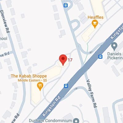 Google map image of 17-1450 Kingston Road in Pickering, Ontario