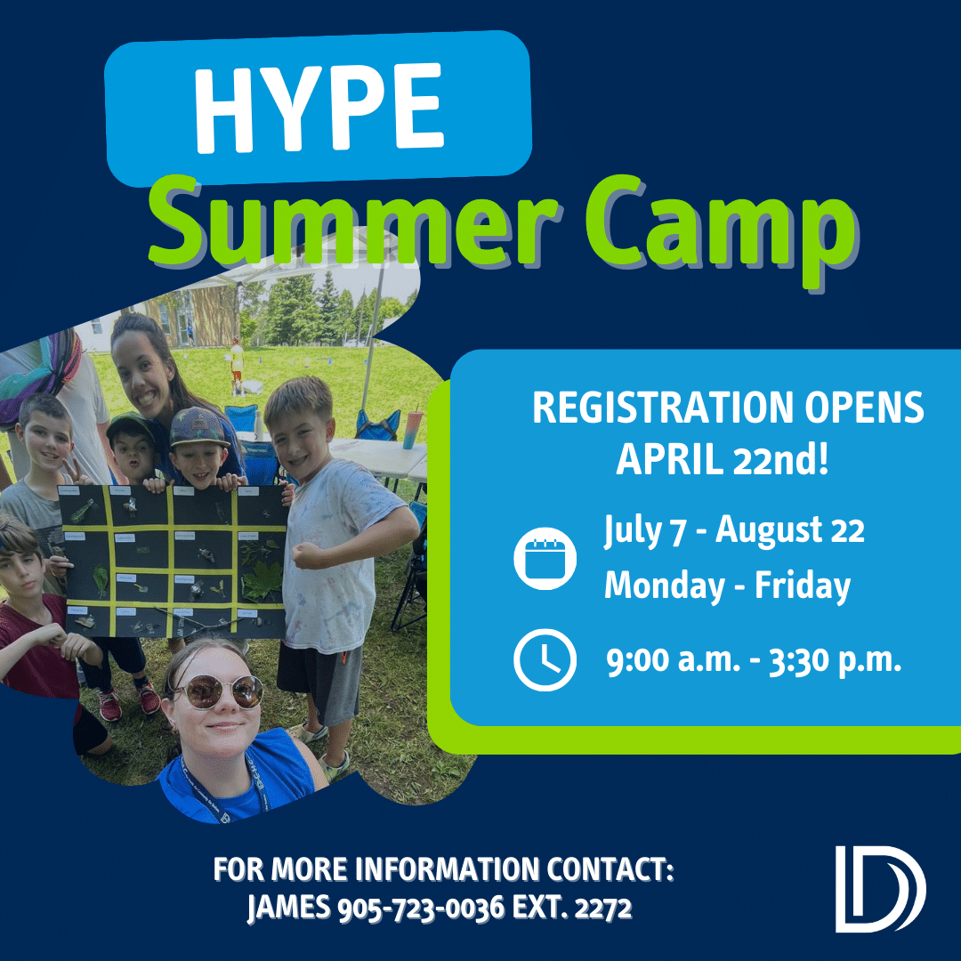 A HYPE Summer Camp Counsellor snaps a selfie with some campers.