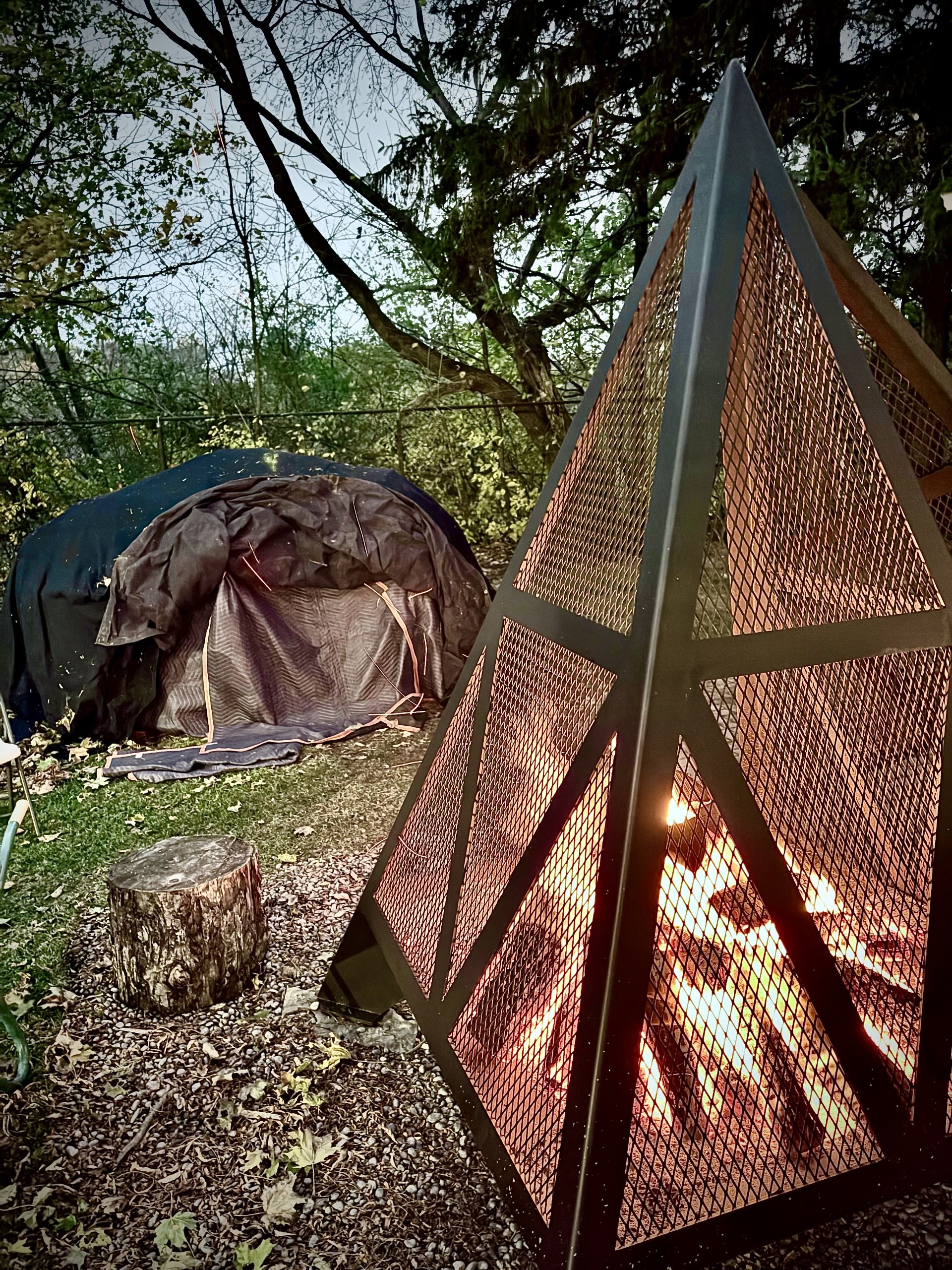A photo of the sweat lodge at DCHC